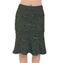 Army Green and Black Stripe Camo Short Mermaid Skirt View1