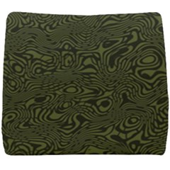 Army Green And Black Stripe Camo Seat Cushion by SpinnyChairDesigns