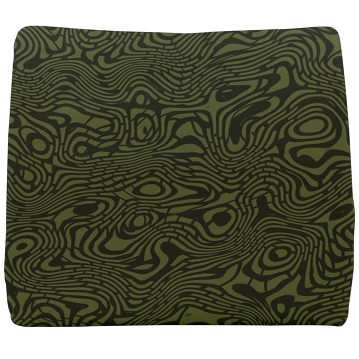 Army Green and Black Stripe Camo Seat Cushion