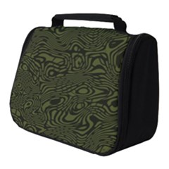 Army Green And Black Stripe Camo Full Print Travel Pouch (small) by SpinnyChairDesigns