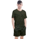 Army Green and Black Stripe Camo Men s Mesh Tee and Shorts Set View1