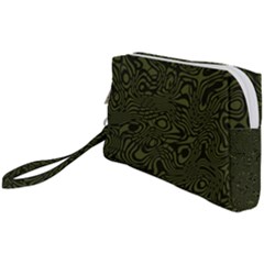 Army Green And Black Stripe Camo Wristlet Pouch Bag (small) by SpinnyChairDesigns