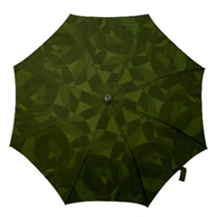 Army Green Color Pattern Hook Handle Umbrellas (medium) by SpinnyChairDesigns