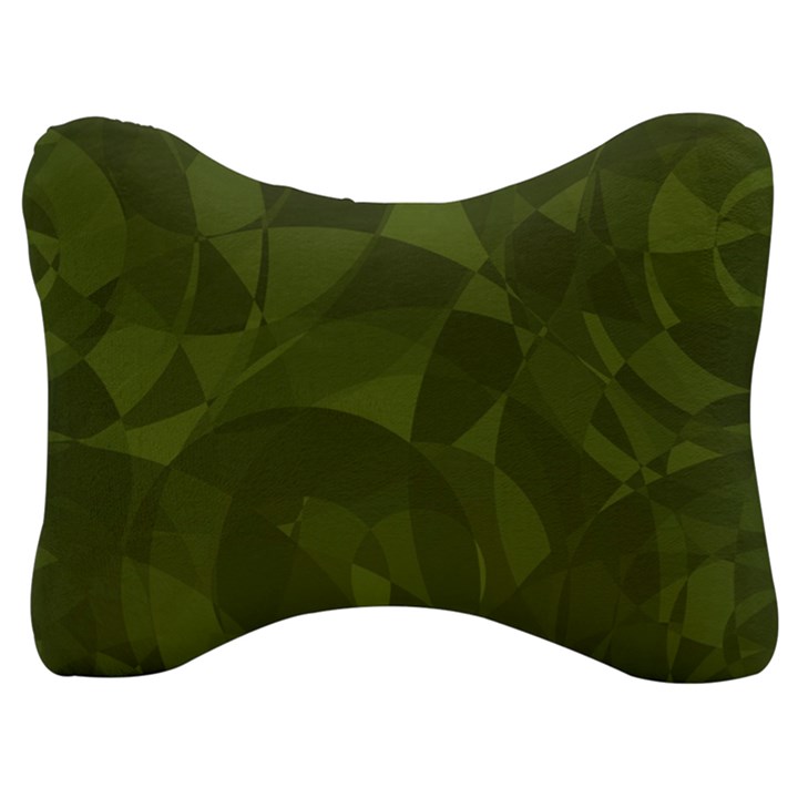 Army Green Color Pattern Velour Seat Head Rest Cushion