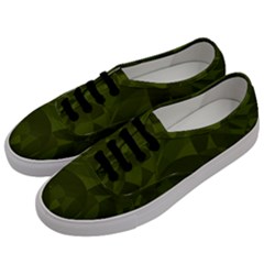 Army Green Color Pattern Men s Classic Low Top Sneakers by SpinnyChairDesigns