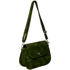 Army Green Color Pattern Saddle Handbag by SpinnyChairDesigns