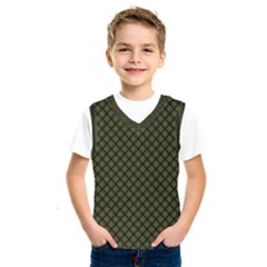 Army Green And Black Plaid Kids  Sportswear by SpinnyChairDesigns