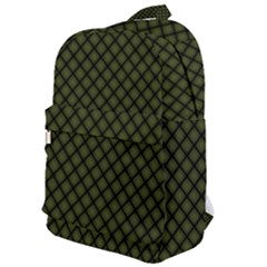 Army Green And Black Plaid Classic Backpack by SpinnyChairDesigns