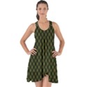 Army Green and Black Plaid Show Some Back Chiffon Dress View1