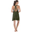 Army Green and Black Plaid Show Some Back Chiffon Dress View2