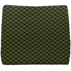 Army Green And Black Plaid Seat Cushion by SpinnyChairDesigns