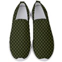 Army Green and Black Plaid Men s Slip On Sneakers View1