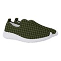 Army Green and Black Plaid Women s Slip On Sneakers View3