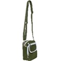 Army Green Color Polka Dots Shoulder Strap Belt Bag View1