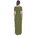 Army Green Color Polka Dots Short Sleeve Maxi Dress View2