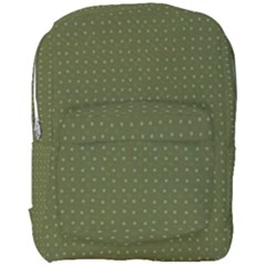 Army Green Color Polka Dots Full Print Backpack by SpinnyChairDesigns