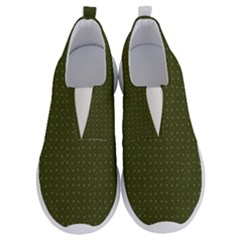 Army Green Color Polka Dots No Lace Lightweight Shoes by SpinnyChairDesigns