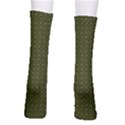 Army Green Color Polka Dots Men s Crew Socks View2