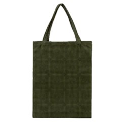 Army Green Color Polka Dots Classic Tote Bag by SpinnyChairDesigns