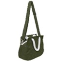 Army Green Color Polka Dots Rope Handles Shoulder Strap Bag View2