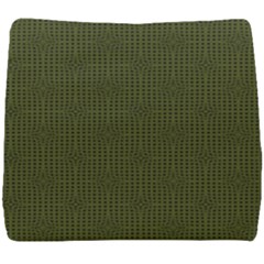 Army Green Color Polka Dots Seat Cushion by SpinnyChairDesigns