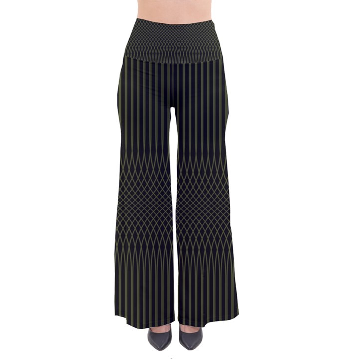 Army Green Black Stripes So Vintage Palazzo Pants