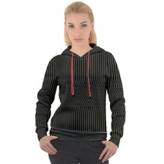 Army Green Black Stripes Women s Overhead Hoodie by SpinnyChairDesigns