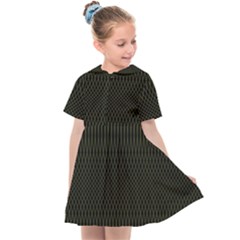 Army Green Black Stripes Kids  Sailor Dress by SpinnyChairDesigns