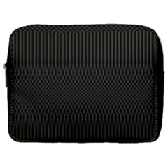 Army Green Black Stripes Make Up Pouch (large) by SpinnyChairDesigns