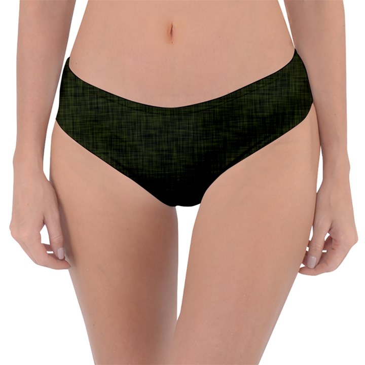 Army Green Texture Reversible Classic Bikini Bottoms