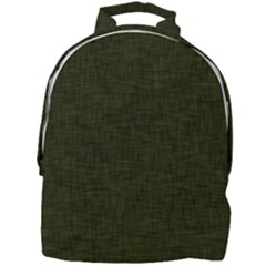 Army Green Texture Mini Full Print Backpack by SpinnyChairDesigns