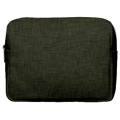 Army Green Texture Make Up Pouch (large) by SpinnyChairDesigns