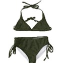 Army Green Texture Kids  Classic Bikini Set View1