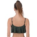 Army Green Texture Frill Bikini Top View2