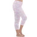 Ballet Pink White Color Butterflies Batik  Capri Winter Leggings  View3