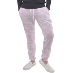 Ballet Pink White Color Butterflies Batik  Men s Jogger Sweatpants by SpinnyChairDesigns