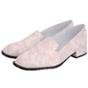 Ballet Pink White Color Butterflies Batik  Women s Classic Loafer Heels View2