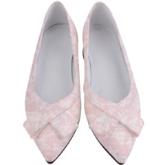 Ballet Pink White Color Butterflies Batik  Women s Bow Heels by SpinnyChairDesigns