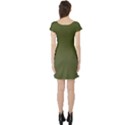 Army Green Color Ombre Short Sleeve Skater Dress View2