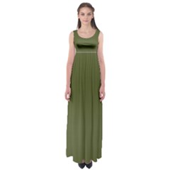 Army Green Color Ombre Empire Waist Maxi Dress by SpinnyChairDesigns