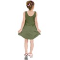 Army Green Color Ombre Kids  Sleeveless Dress View2