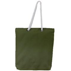 Army Green Color Ombre Full Print Rope Handle Tote (large) by SpinnyChairDesigns