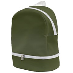 Army Green Color Ombre Zip Bottom Backpack by SpinnyChairDesigns