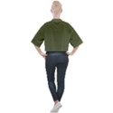 Army Green Color Ombre Mock Neck Tee View2