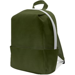 Army Green Color Ombre Zip Up Backpack by SpinnyChairDesigns