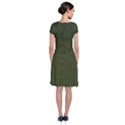 Army Green Color Grunge Short Sleeve Front Wrap Dress View2