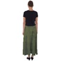 Army Green Color Grunge Flared Maxi Skirt View2