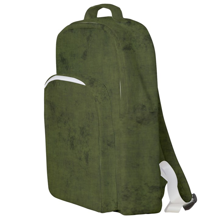 Army Green Color Grunge Double Compartment Backpack