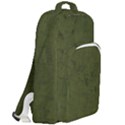 Army Green Color Grunge Double Compartment Backpack View2