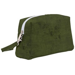 Army Green Color Grunge Wristlet Pouch Bag (large) by SpinnyChairDesigns